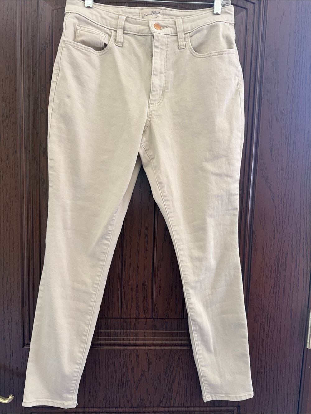 Universal Thread Neutral Beige Ankle-Length Jeans